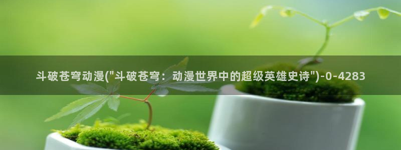 一人之下动漫：斗破苍穹动漫(\